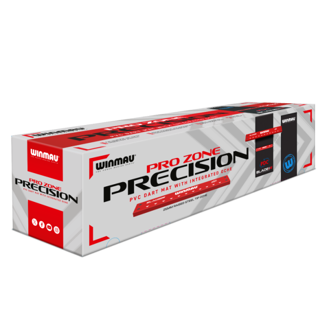 Pro Zone Precision PVC Dartmatte schwarz mit integriertem Oche